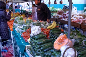produce at the street market