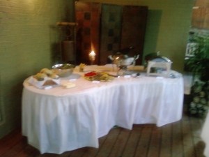 the buffet table